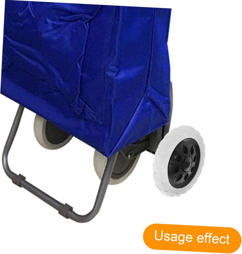 2pcs Veemoon Rolling Cart Wheel Replacement Plastic Laundry Cart Wheels for Shopping Trolley