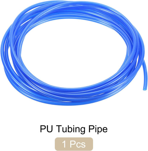Pneumatic Tubing Pipe, 6mm x 4mm Blue PU Polyurethane Tube, 19.7FT for Air Compressor