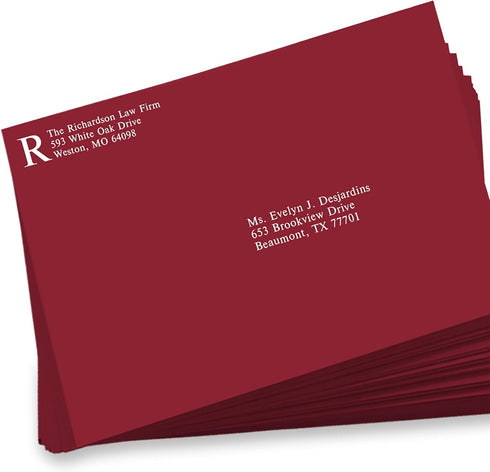 LUXPaper 9 x 12 Open End Envelopes | Peel & Press | Garnet Red | 80lb. Text | 50 Qty