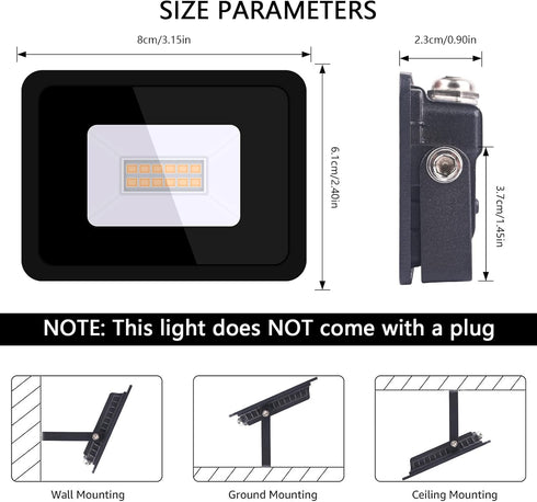 10W 20W 30W 50W 100W 110V 10W MIHEAL Ultra-Thin LED Flood Light Spotlight Led Search Lamp Floodlights for Outdoor