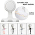 2 Pack, LEVERLOC Razor Holder for Shower Powerful Suction Cup Shower Hooks for Towel, Loofah, Razor, Squeegee