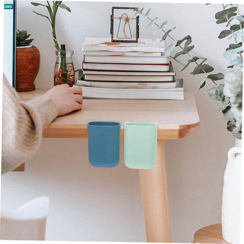8pcs TEHAUX Hanging Cup Holders Desktop Storage Box Rolling Cart Accessories Office Desk Organizer Space Saving Cup
