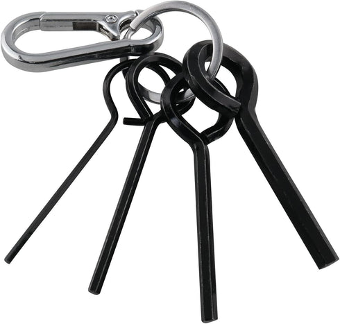 1set Annular Allen Wrench Set - Standard Dogging Key for Push Bar Panic Exit Devices, Keychain Included
