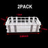 Plastic Test Tube Rack 2 Pack 21 Holes Lab Test Tube Rack Holder for 30mm and Below The Test Tubes, Detachable, 21 Holes