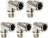 Beduan Brass BPL Push to Connect Air Fittings, Elbow 3/8" Tube OD x 1/2" NPT Male 90° Degree Adapter, Pack of 5