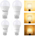 3 Way Light Bulbs, 30 70 100 Watt Equivalent, 2700K Soft White A19, E26 Base, 4 Pack, Energy Saving LED