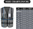 A-SAFETY grey security vest with zipper pockets