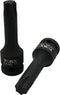 T60 3 Inch Long Torx Star 6 Point Black Impact Bit Socket Auto Repair Tool, 1/2 Inch Square Drive
