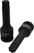 T60 3 Inch Long Torx Star 6 Point Black Impact Bit Socket Auto Repair Tool, 1/2 Inch Square Drive