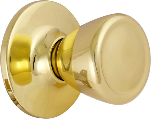 Design House 782730 Tulip Passage Hall and Closet Door Knob, Polished Brass