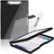 Clipboard with Storage, Heavy Duty Clip Boards 8.5x11 with 2 Storage Cases, Clear Visible Top Panel, Side Opening Clip
