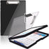 Clipboard with Storage, Heavy Duty Clip Boards 8.5x11 with 2 Storage Cases, Clear Visible Top Panel, Side Opening Clip