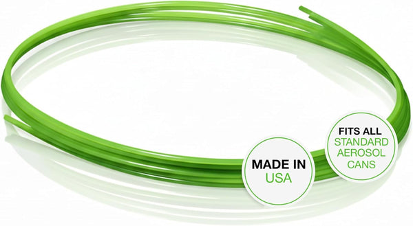 ShopStraw 50 FlexStraw Aerosol Can Replacement Straws, 2 Pack, Neon Green, Universal Fit