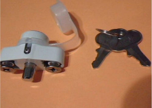 High Velocity Hurricane Shutter Lock Kit - White Accordion Hardware with Matching Key