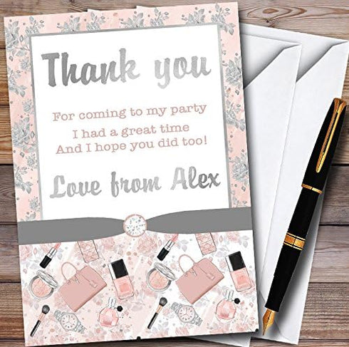 The Card Zoo Girls Fashion Show Personalized Childrens Birthday Party Thank You Cards