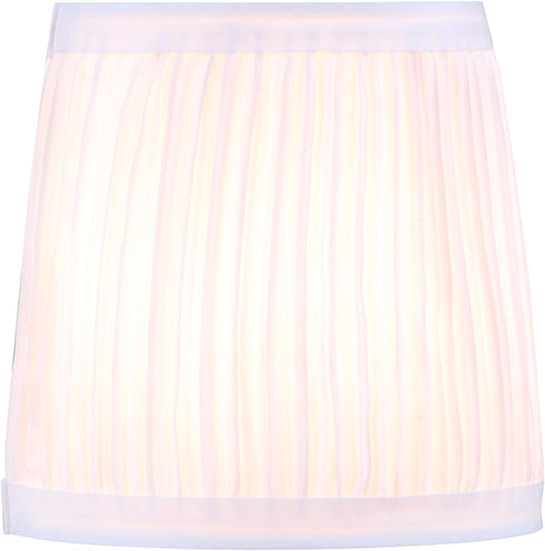Aspen Creative 51512-2, 4" 5" 5" Set 2 Hardback Empire Transitional Clip-On Chandelier Lamp Shade, Mushroom Pleated