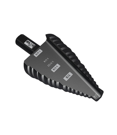 1/4 to 1-3/8 Inch HSS Step Drill Bit for Metal, Plastic, Wood, Heavy Duty Unibit with Multi Hole Sizes