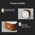 WIHFHGZ Dimmable 360 Wooden Magnetic Wall Lamp, Portable Bedside Square Night Light, Warm Light - Adjustable Rotation