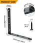 4 5 X5 Inch Alise PCS L Brackets Heavy Duty Corner Bracket, Black Floating Shelf Brackets for Shelves, Stainless Steel