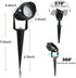 10W 12V Uplight(2Pack) LAVAED LED Landscape Lights Outdoor Spotlight with Connectors Low Voltage Landscape Lighting