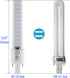 PINSUNLUX GX23 Bulbs 13W Equivalent,2-Pin Light,3 360 Beam,100277V Replacement,2 Pack. (GX23) Base LED CFL PL
