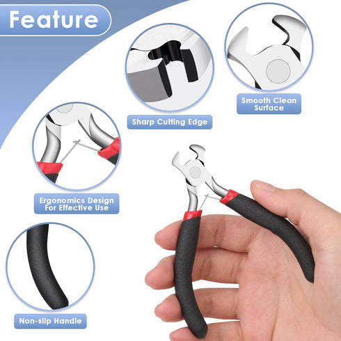 Jewelry Pliers, End Cutting Pliers for Zipper Install Stops Repair