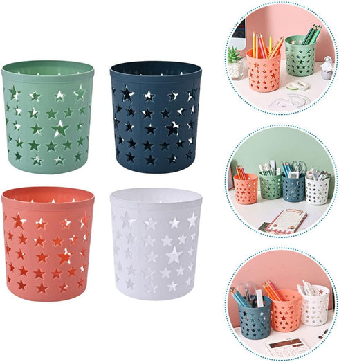 DOITOOL Locker Accessories Pencil Holder, 4pcs Desktop Office Pen Pencil Holder Cup, Makeup Brush Storage Organizer