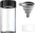 Glass Sample Vials, Wide Mouth Boro 3.3 Glass Bottle with Black Cap for Laboratory, 8pcs (30mm, 25ml)