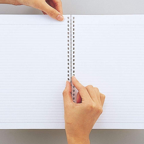 LIHITLAB Pastello Refillable Note Book/Journal, Lined Paper, 8.3 x 6.1 inches, Pastel Blue (N1958-19)