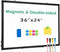 Double Sided Magnetic White Board, 36"x24" Dry Erase for Wall with Black Aluminum Frame