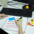 Small Whiteboard Set - 10 x 10" Dry Erase Board with 2 Markers & 6 Magnetic Labels - Mini Double-Sided Wall Hanging