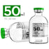 Sterile Empty Vials with Self Healing Injection Port, 50ml, 6 Pack