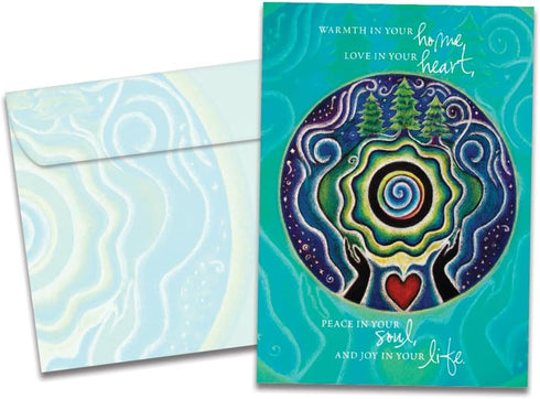 Tree-Free Greetings Holiday Note Cards and Envelopes, Winter Card Set, 5 x 7 Inch, 10 Cards