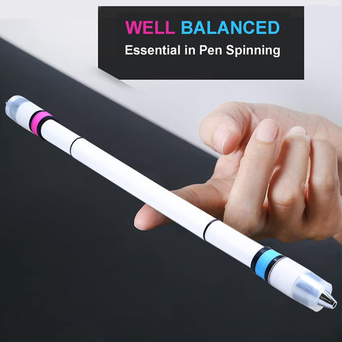 Ivan Emboss Mod Spin Pen - Blue & Pink Grip for Beginners
