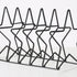 SUPVOX Iron Wire Bookend and Desk Organiser, Star Shaped Iron Art Book Rack, Black Metal Desktop Magazine Holder