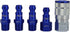 ColorFit Coupler & Plug Kit - 5 Piece, T-Style 1/4" NPT Blue