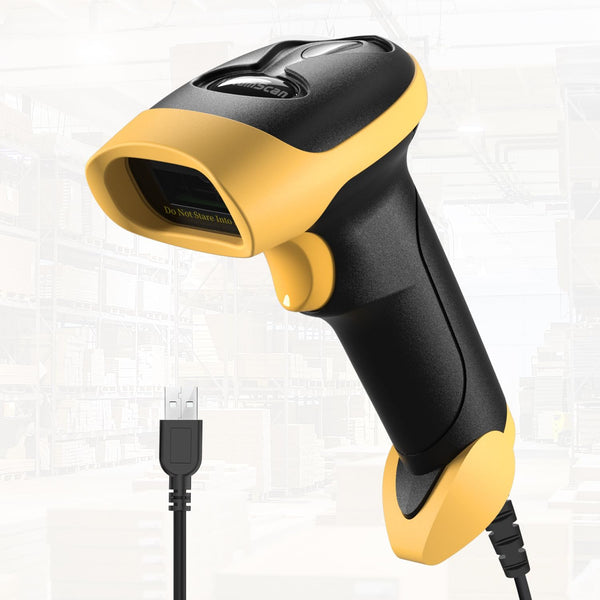 NetumScan Handheld USB 1D 2D Barcode Scanner Reader for Computers, Handheld Wired Automatic
