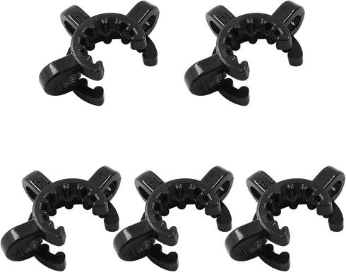 5 PCS Black Lab Joint Clips - Keck Clamps for Glass Standard Conical Interface, Ground Glass Joint Lab Accessory