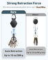 Uniclife 2 Pack Heavy Duty Retractable Keychain with Magnetic Closure, 16 oz Badge Reel & Vertical Plastic Card Case