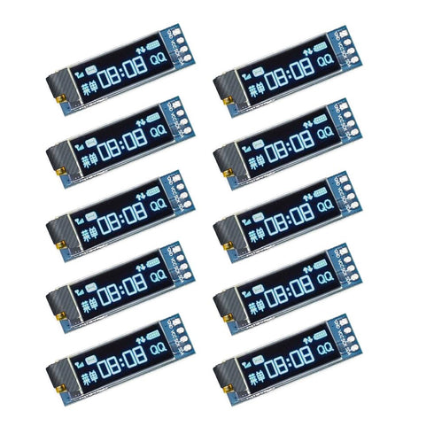 Senzooe 10pcs 0.91 inch OLED Display Module SSD1306 LED DC Display Module LCD