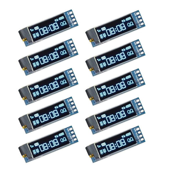 Senzooe 10pcs 0.91 inch OLED Display Module SSD1306 LED DC Display Module LCD