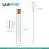 10ml Glass Test Tubes with Cork Stoppers and Brush, Round Bottom, Pack of 50 for Plants, Bath Salts, Experiments