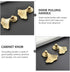 2pcs Fan-Shaped Single Hole Drawer Cabinet Knobs, Metal Wardrobe Door Pulls for Bookshelf, Shoe Cabinet, and Bedside