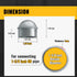 1-3/8" Chain Link Fence Post Cap, VIVIDA Post Cap for Chain Link Fence, Galvanized Steel, for 1-3/8" OD Post/Pipe, 2 PCS