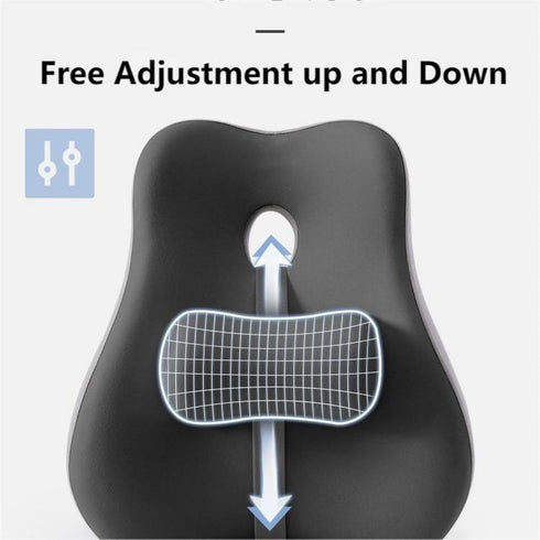 WOTABLE Lumbar Support Pillow, Orthopedic Back Rest Cushion with Adjustable Slider, Memory Foam Chair Support