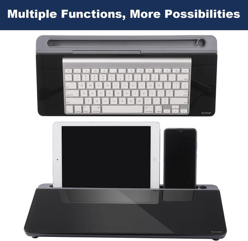 TSJ OFFICE Desktop Whiteboard Dry-Erase Board - Computer Keyboard Stand White Board with Drawer, Office Organizer