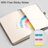 EMSHOI Lined Journal Notebook, 120gsm Thick Leather Journal with Sticky Notes, 256 Pages A5 Hardcover Green