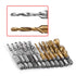 12pcs Metric & Inch Tap Drill Bits M3-M10 Hex Shank Plated HSS with Red Case for Tapping Various Threads