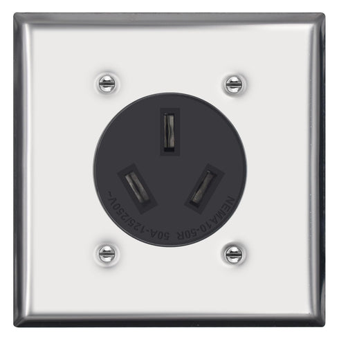 Micmi NEMA 10-50R 50 Amp 250V Power Outlet, Heavy-Duty 50A Receptacle for Welders, Plasma Cutters, Electric Ranges