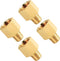 SUNGATOR 4-Pack Brass NPT Reducer Adapters, 1/8 Inch Male x 1/4 Female, Pipe Fitting Extension Connectors